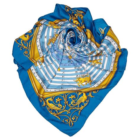 foulard hermes bleu|used hermes scarves for sale.